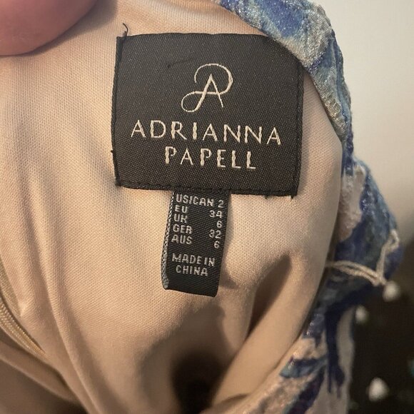 Adrianna Papell Womens Size 2 Multicolor Floral Brocade Sheath Cocktail Dress - Picture 9 of 10